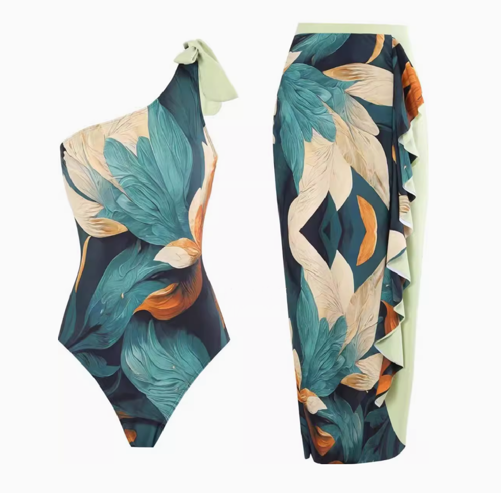 Blossom One Piece Swimsuit Set