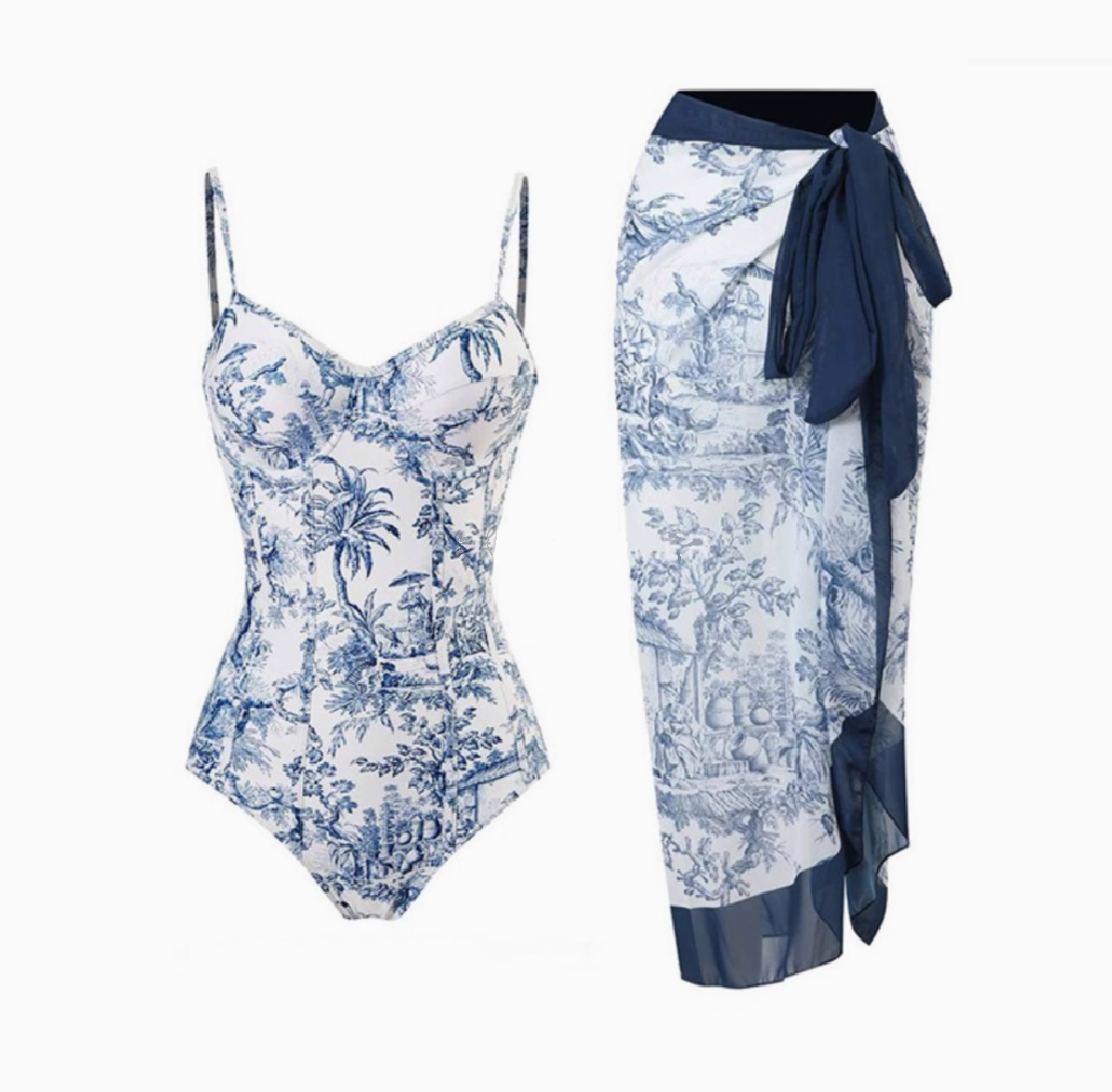 China One Piece Swimsuit Set