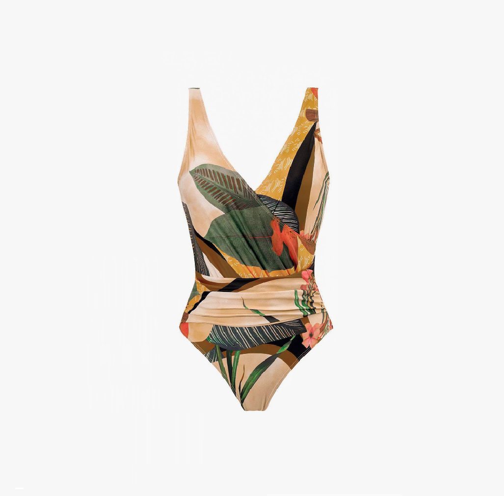 Retro One Piece Swimsuit Set