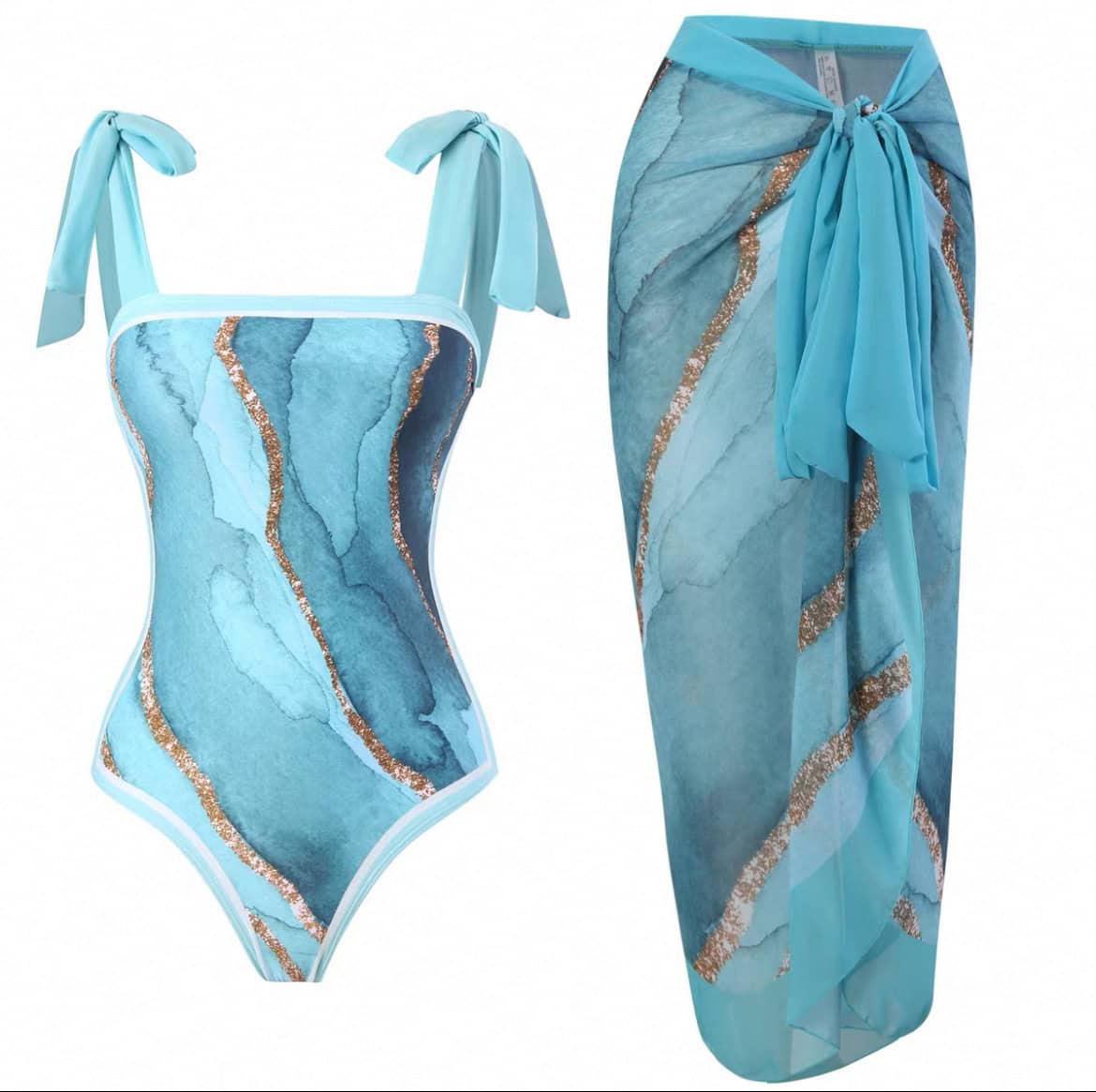 Starry Sky One piece Swimsuit Set